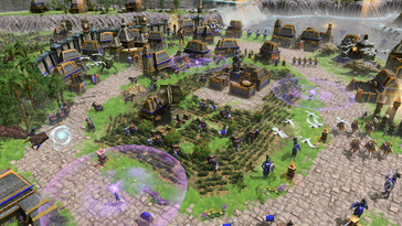 Obraz przedstawiający wioskę w Age of Mythology: Opowiedziane na nowo.