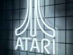 Neonowy biały znak LED z logo Atari (źródło obrazu: Atari)