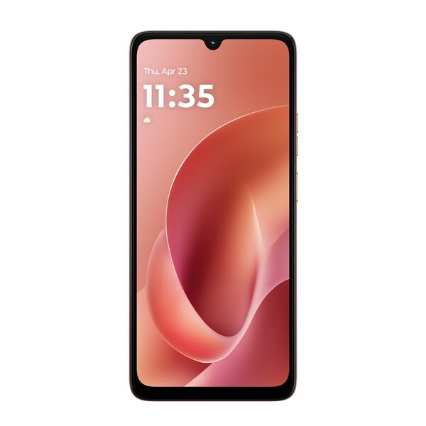 Moto G06 ma większy wyświetlacz HD+, ale zamienia dziurkę na wycięcie w kształcie kropli wody (źródło zdjęcia: Motorola)