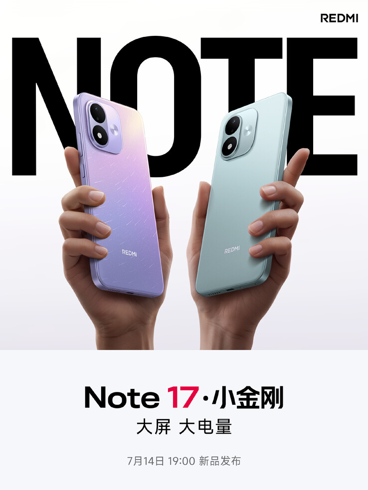 Oficjalne zdjęcia promocyjne modelu Redmi Note 17.