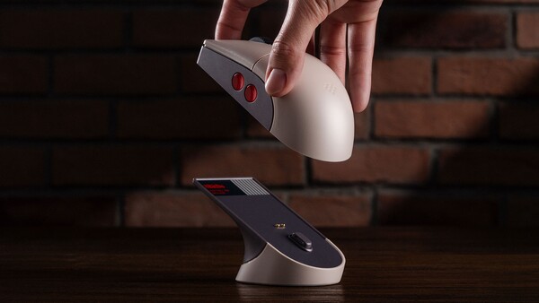 Mysz 8BitDo Retro R8 Mouse - N Edition ma design inspirowany NES. (Źródło obrazu: 8BitDo)