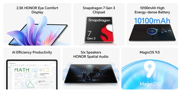 Honor Pad 10 ma mocniejszy procesor i większą baterię niż jego poprzednik. (Źródło obrazu: Honor)