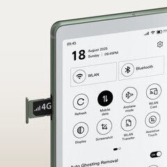 Viwoods AiPaper Reader posiada opcjonalną łączność bezprzewodową 4G. (Źródło zdjęcia: Viwoods)