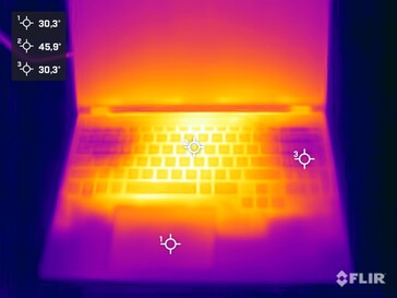 Test naprężeń temperatury powierzchni (górna strona)