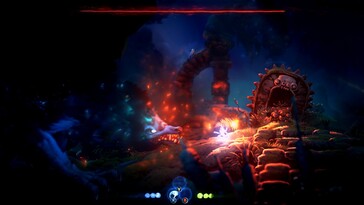 Na zdjęciu: Zrzut ekranu z rozgrywki z gry „Ori and the Will of the Wisps”.