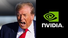 Prezydent Donald Trump i Nvidia (źródło zdjęcia: Brendan McDermid, Reuters i Nvidia; edytowane)