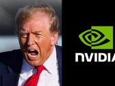 Prezydent Donald Trump i Nvidia (źródło zdjęcia: Brendan McDermid, Reuters i Nvidia; edytowane)