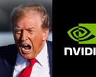 Prezydent Donald Trump i Nvidia (źródło zdjęcia: Brendan McDermid, Reuters i Nvidia; edytowane)