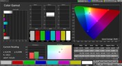 CalMAN przestrzeń kolorów sRGB - wyświetlacz zewnętrzny