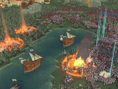 Ilustracja przedstawiająca armie i statki w grze „Diplomacy is Not an Option”, obecnie dostępnej w sprzedaży na platformie Steam.