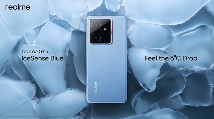 Realme GT 7 w kolorze IceSense Blue (źródło zdjęcia: X)