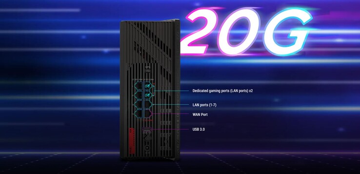 Dwa porty Ethernet są najwyraźniej przeznaczone dla urządzeń do gier (źródło obrazu: Asus)
