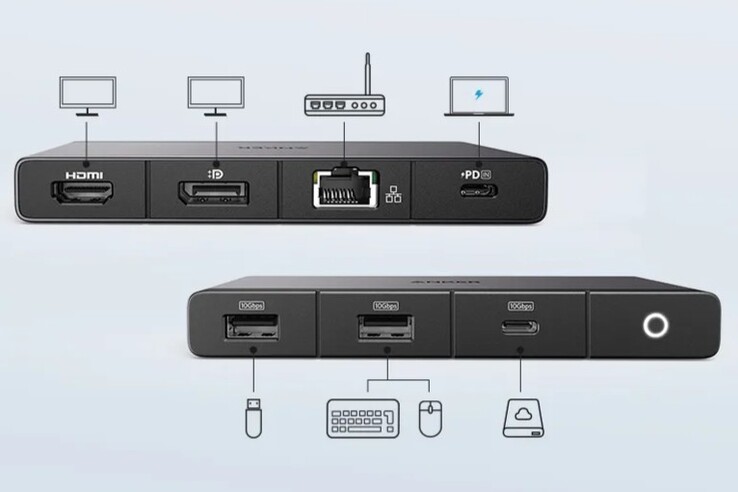 Koncentrator USB-C Anker 556 (8 w 1, USB4). (Źródło zdjęcia: Anker)