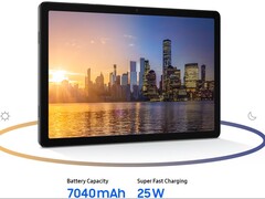 Samsung Galaxy Tab A11+ 5G jest wyposażony w baterię o pojemności 7 040 mAh (źródło obrazu: Samsung)