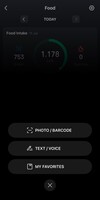 Zrzut ekranu nowej opcji Moje ulubione w narzędziu Zepp App Food Log. (Źródło obrazu: Zepp App)