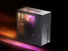 DeskMini X600 wykorzystuje płytę główną B860 i może być opcjonalnie wyposażony w wewnętrzny pasek świetlny RGB pokazany tutaj. (Źródło zdjęcia: ASRock)