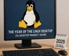 Linux osiąga 5% udziału w rynku systemów operacyjnych dla komputerów stacjonarnych, co wskazuje na rosnącą popularność wśród konsumentów i graczy. (Obraz wygenerowany przez ChatGPT)