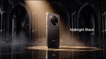 Honor X9e Pro w kolorze Midnight Black.