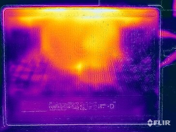 Temperatury powierzchni podczas testu obciążeniowego (na dole)