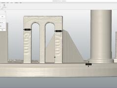 Pomiar 6 mm i 7 mm powierzchni Scanbench w QuickSurface