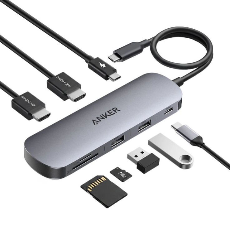 Koncentrator Anker Nano USB-C (8 w 1, podwójny wyświetlacz)
