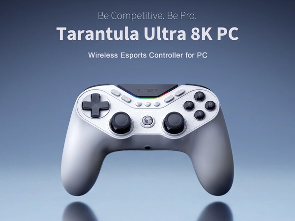 GameSir Tarantula Ultra 8K PC łączy się przez USB-C i bezprzewodowo 2,4 GHz.