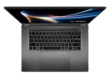 MSI Prestige 16 Flip AI+ - klawiatura i touchpad. (Źródło obrazu: MSI)
