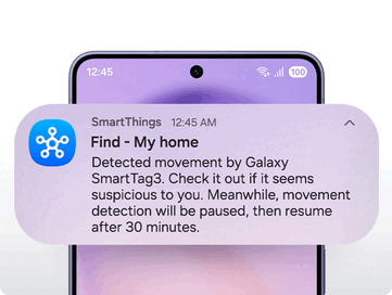 Powiadomienie o lokalizacji Samsung SmartTag 3.