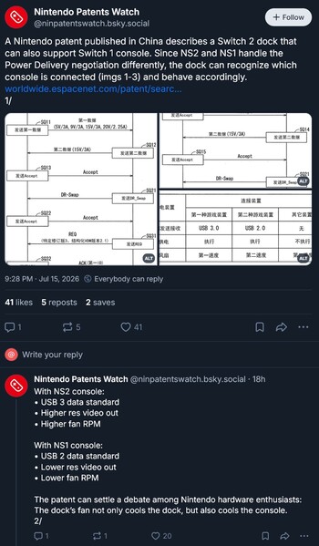 Ujawniono patent firmy Nintendo dotyczący stacji dokującej Switch 2 przeznaczonej dla dwóch generacji konsoli