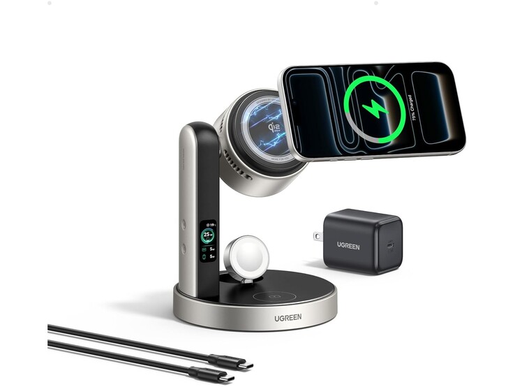 Stacja ładująca jest dostarczana wraz z adapterem i kablem USB-C