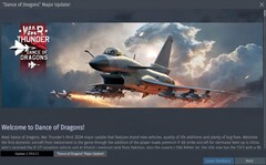 Informacje o aktualizacji War Thunder 2.39 &quot;Dance of Dragons&quot; w grze (Źródło: własne)