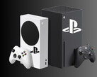 Makieta przedstawiająca konsole Xbox z logo Sony PlayStation (źródło zdjęcia: Sony PlayStation, Microsoft Xbox Gaming, po zmianach)