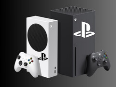 Makieta przedstawiająca konsole Xbox z logo Sony PlayStation (źródło zdjęcia: Sony PlayStation, Microsoft Xbox Gaming, po zmianach)