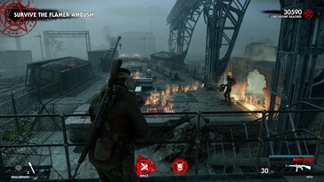 Na zdjęciu: zrzut ekranu z rozgrywki w grze „Zombie Army 4”.