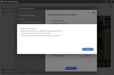 Aplikacja Ricoh: Aktualizacja oprogramowania sprzętowego