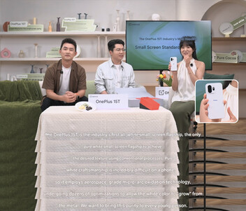 Zrzut ekranu z sesji odsłonięcia na żywo OnePlus 15T (tłumaczenie maszynowe)