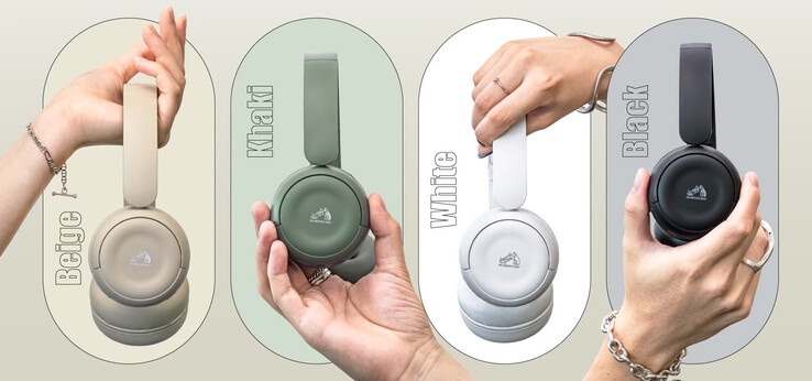 Słuchawki JVC Kenwood HA-S60W są dostępne w czterech kojących matowych kolorach - beżowym, khaki, białym i czarnym. (Źródło zdjęcia: JVC Kenwood)