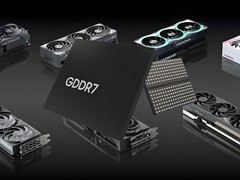 Pamięć GDDR7 pokazana z procesorami graficznymi Nvidia RTX z serii 50 (źródło obrazu: Memphis Electronic, blog Nvidia z poprawkami)