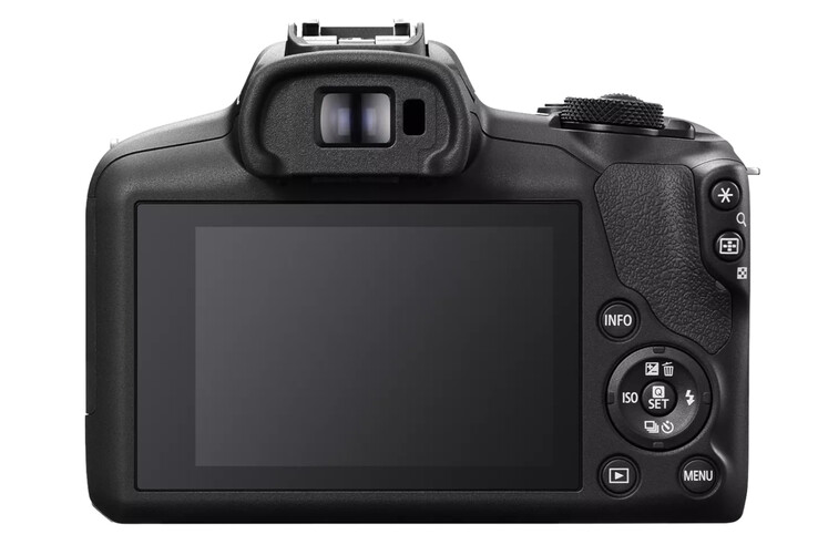 Canon EOS R100 ma bardzo prosty interfejs, który może sprawić, że dostosowywanie ustawień będzie nieco uciążliwe. (Źródło obrazu: Canon)