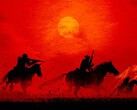 Sylwetka postaci z Red Dead Redemption 2 na koniu. (Źródło obrazu: Rockstar)