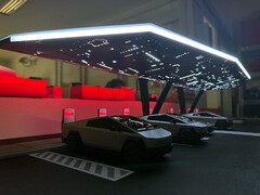 Tesla planuje futurystyczny projekt stacji Supercharger Cyber Canopy. (Źródło zdjęcia: Max de Zegher/X)