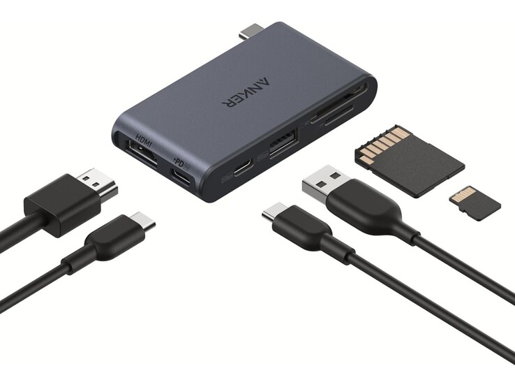 Koncentrator Anker Nano USB-C (6-w-1, 5 Gb/s). (Źródło zdjęcia: Anker)