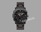Zegarek Casio Pro Trek x White Mountaineering PRW-B1000WM-1, na zdjęciu z tekstem Casioblog na szarym tle. (Źródło zdjęcia: Casioblog)