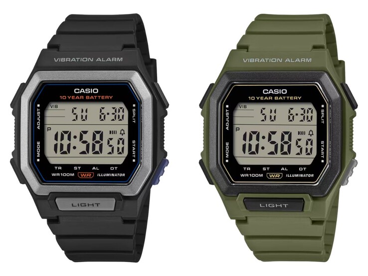 Zegarki Casio W-738H-1AV (po lewej) i W-738H-3AV (po prawej)