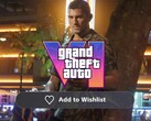 Jason Duval pokazany z logo GTA 6 i ikoną listy życzeń PS Store