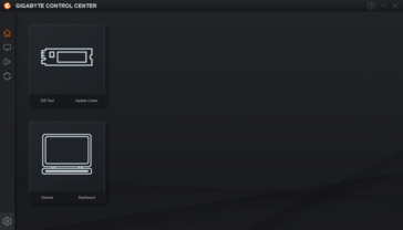 Centrum sterowania Gigabyte - ekran startowy
