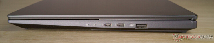 Po prawej: 2 x USB-C z Thunderbolt 4, DisplayPort i PowerDelivery; USB-A 3.2 Gen 2