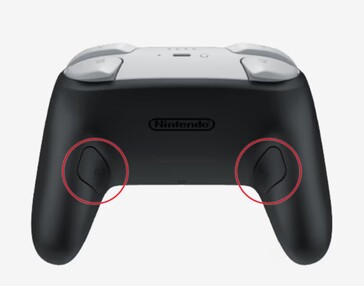 Kontroler Nintendo Switch 2 Pro wprowadza dwa konfigurowalne przyciski tylne. (Źródło obrazu: Nintendo)