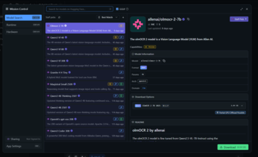 LM Studio posiada wiele modeli gotowych do pobrania