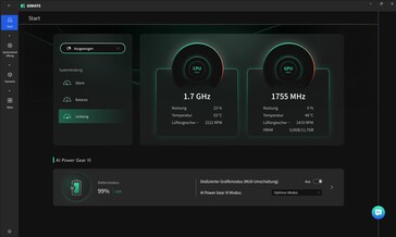 Profile wydajności GiMATE